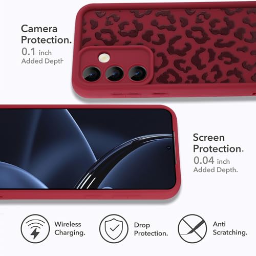 Image of Compatible with Samsung Galaxy S25 Plus Case, Wine Red