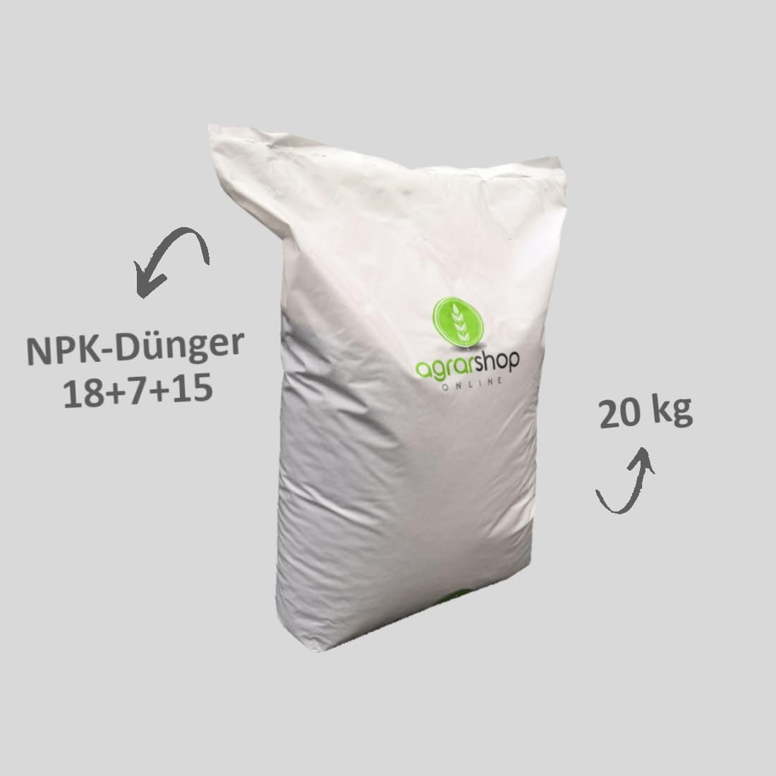 Agrarshop Profi Rasendünger Turf Balance 18+7+15(+2)+Fe 20 kg