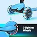 TONBUX Kids Scooter, Light Up 3 Wheel Kick Scooters for Kids 3-12, Folding Scooters with Adjustable Height - Toddler Scooter Lean-to-Steer & Widen Anti-Slip Deck