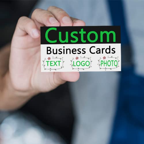 Custom Business Cards Personalized Business Cards For Small Busines 300Gsm-Thick Paper Front & Back Sides Printed 3.5" X 2" -200Pcs #TOP3
