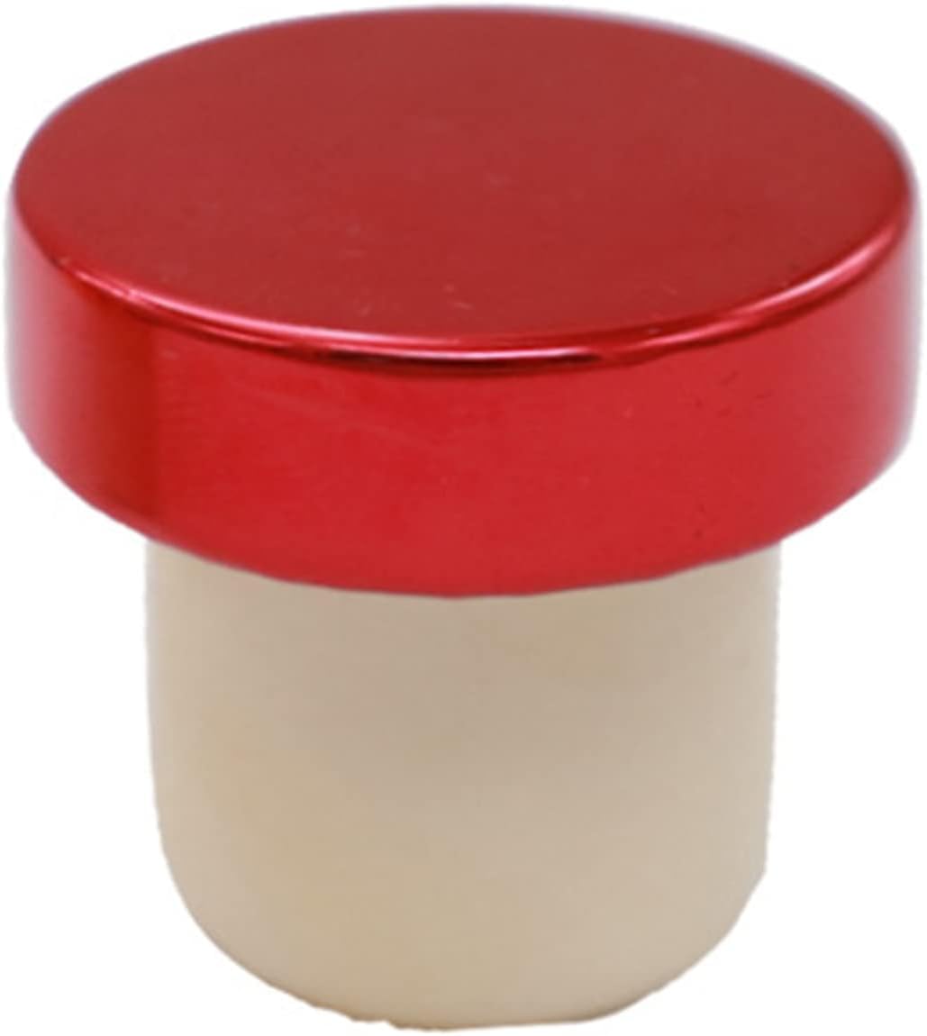 100 tapones de goma para botellas de vino, corcho de vino, herramienta de barra de sellado de botellas en forma de T, para botella de vino (rojo)