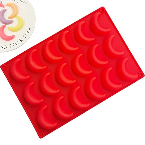 Luxylei Silicone Lune en Forme de Moule Croissant de Lune gâteau Moule Chocolat Dessert Moule résine époxy moules Ramadan fête approvisionnement