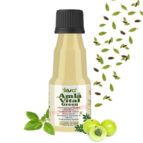 Image of AVG Amla Vital Green Juice with Tulsi & Green Cardamom 100ml | Rich in Vitamin C | Immunity Booster | Supports Digestive Health | Natural Detox Drink