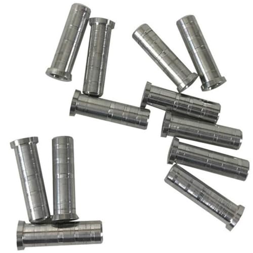 Flying Arrow Archery 13 Grain Arrow Insert for .244 ID Arrows | 244 Arrow Inserts | Upgrade Your Archery Experience | 12 Pack (Aluminum, 12)