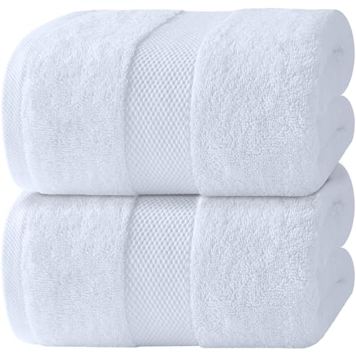 White Classic Luxury Bath Sheets Towels for Adults...