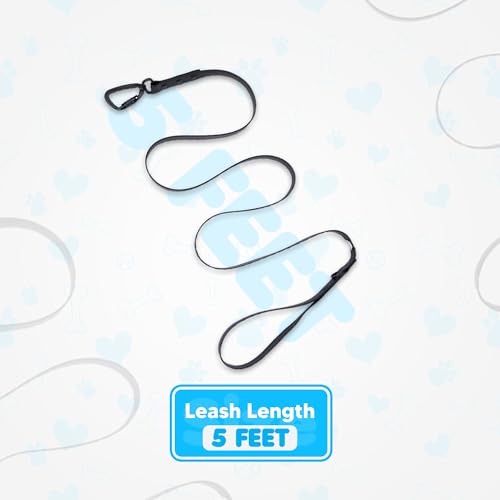 Image of Adil's Biothane Dog Leash - Waterproof Leashes for Dogs, Metal Hook, Adjustable 5ft Length Suitable for Dogs & Puppies, Ideal for Walking, Running & Training (Black)