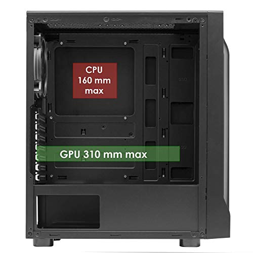 EMPIRE GAMING – Case PC Gamer MX5 PRO ARGB Mid-Tower ATX – Pannello Frontale Incurvato LED RGB direzionabili e Pannello Laterale in Vetro temperato – 1 Ventola LED RGB direzionabili 120 mm
