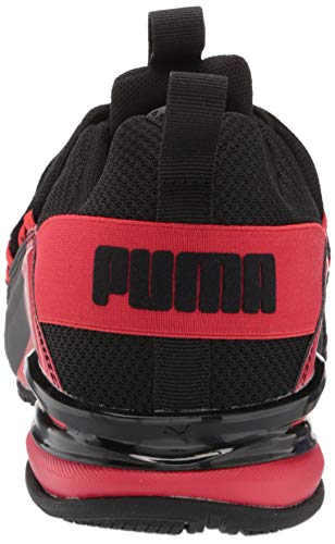 Image of PUMA mens Axelion Running Shoe, Black /High Risk Red, 13 Wide US