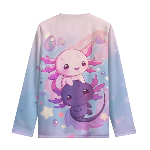 Image of WELLFLYHOM Long Sleeve T-Shirt for Boys Girls 3-16 Years Old Tee Tops Crewneck Pullover Shirts Fall Outfits