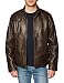 Cole Haan Men's Smooth Lamb Convertible Collar Jacket