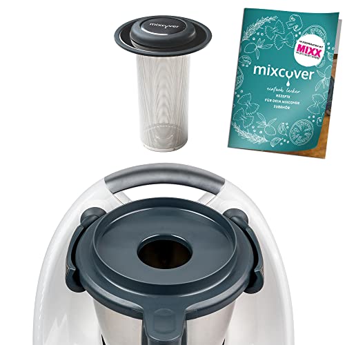 mixcover Edelstahl Teesieb Teefilter mit Ebook Rezeptheft kompatibel mit Vorwerk Thermomix TM6 TM5 TM Friend - Thermomix Zubehör