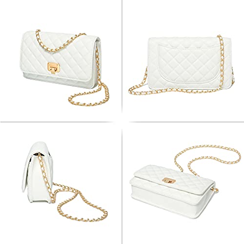 Women Shoulder Bag Grid Crossbody Handbag Daily Leather Stylish Evening Chain Bag3