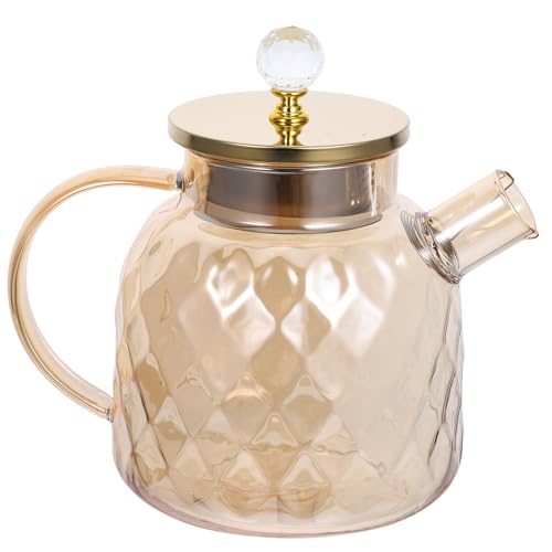Operitacx 1.5L Glass Iced Tea Pitcher with Lid and Enhanced Thickened Handle for Effortless Cleaning - Ideal for Housewarmings and Daily Use