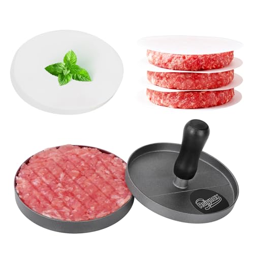 Rsiynax Burger Press with 100 Patty Papers Aluminum Mold