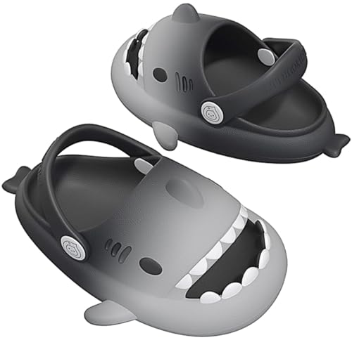 Image of KVbabby Kids Shark Slides Boys Girls Cloud Sandals | Cloud Sandals,Open Toe,Beach Pool Water Shoes,Slip-on,Lightweight,Non-Slip,Soft,Flexible,EVA Slippers