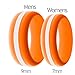 FLEX Ring - Womens Mens Orange Silicone Ring - Changeable Color Bands - Many Colors - Safe, Durable, Everyday Wear Wedding Band - 1 Ring - Sizes 4-16