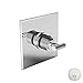 Newport Brass 3-994LTS Single Handle Square Thermostatic Valve Trim with Metal L, White