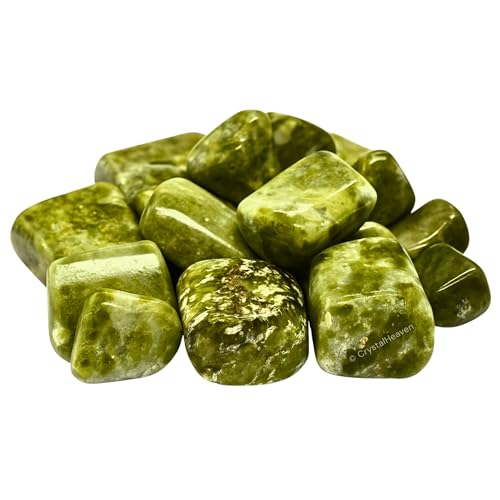 Image of Certified Vesuvianite Crystal Healing Tumbled Stone, Natural Polished Crystals for DIY Crafts, Manifestation, Meditation, Pooja Feng Shui and Reiki Healing (30 Grams)