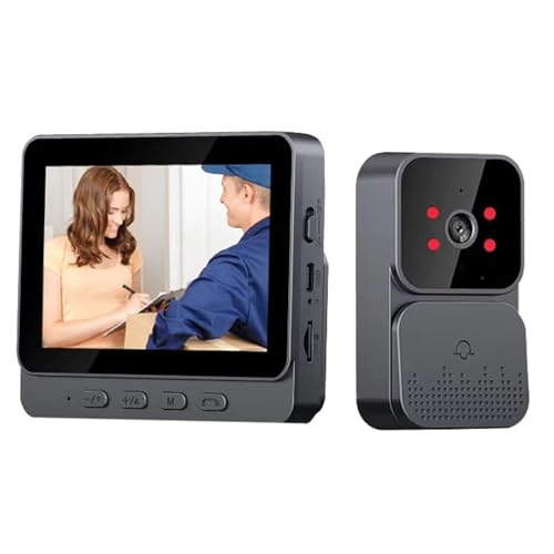 ZAIDER インターホン ワイヤレス 工事不要 ドアホン テレビドアホン カメラ付き 【双方向通話/自動録画】 赤外線LED 暗視撮影 2.4Ghz無線 WI-FI不要 玄関チャイム USB充電 超広角 防犯カメラ 日本語説明書