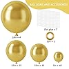 RUBFAC 129pcs Metallic Gold Balloons Latex Balloons Different Sizes 18 12 10 5 Inch Party Balloon Kit for Birthday Party Graduation Wedding Holiday Balloon Decoration #1