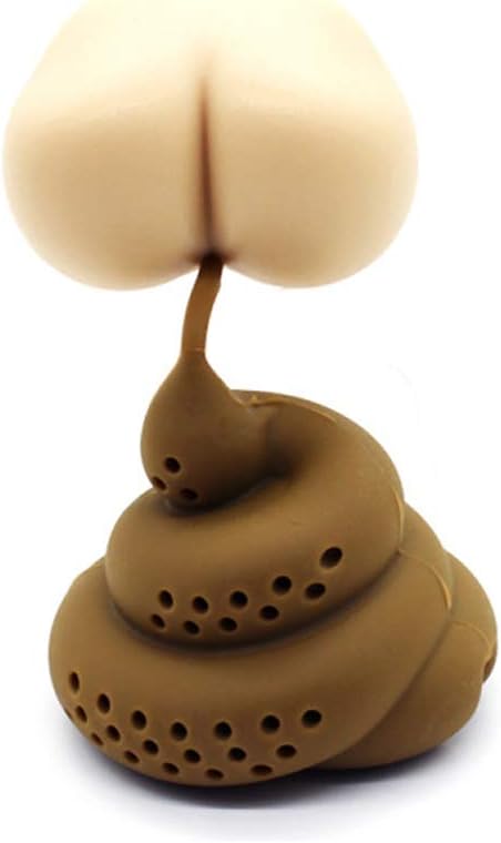 DE Funny Loose Leaf Tea Infuser Ball, Food Grade Silicone Stool Shape Hot Tea Infuser Tea Strainer Ball Filter