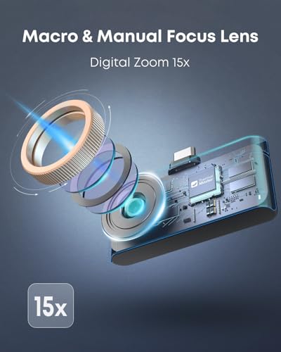 Image of Thermal Master P3 - Thermal Camera for iOS & Android, 8mm Macro Vision Infrared Imager w /Manual Lens, 512x384 Super Ir Resolution, 3.6℉ Accuracy, 35mk NETD, Work for Home PCB Inspection, Black
