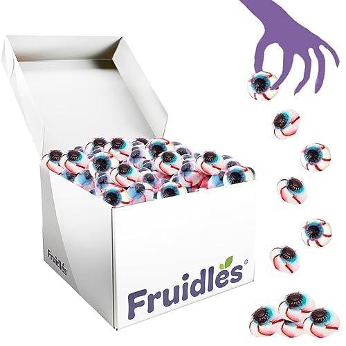 Fruidles Halloween Spooky Eyeballs Gummi Candy, Delicious Assorted Colors & Fruit Flavors Gummies (17.6 Pounds)