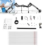 30-55lbs Compound Bow for Adults, Right Hand, Hunting Kit...