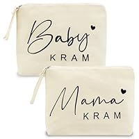 Geschenke für Mama zur Geburt 2 Stück Werdende Mama Geschenk Atmungsaktiv und Weich Mama Kram Baby Kram Kosmetiktasche Dauerhaft Babyparty Geschenk Mama Tasche für Kosmetika und Kleinspielzeug