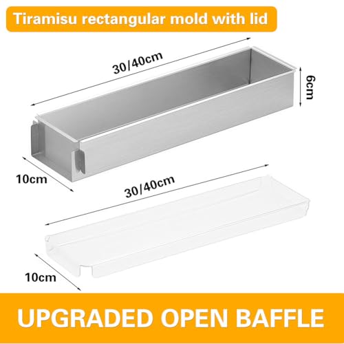 Prostokątna forma do ciasta, nieprzywierająca aluminiowa forma do pieczenia tiramisu i sernika, regulowana taca, łatwe uwalnianie