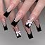 Black French Tip Nails-12