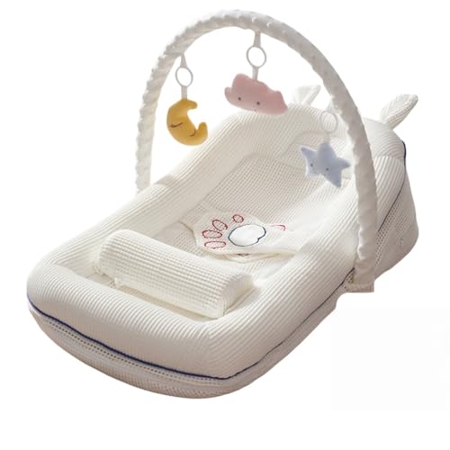 LLNWYGEB Nido reclinable para bebés - Cuna Inclinada de 4 Niveles para cólicos y digestión - Regalo portátil para recién Nacidos, Cuna de colecho,Toy Rack
