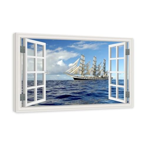 Tableau sur toile paysages marins JZSDGB déco murale salon 70x105cm