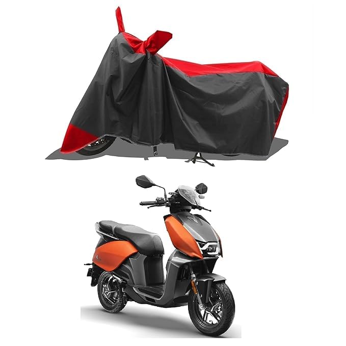 TENOCT - Two Wheeler Scooty Cover for Hero Vida V1 Pro with Water-Resistant and Dust Proof (Red Stripe)