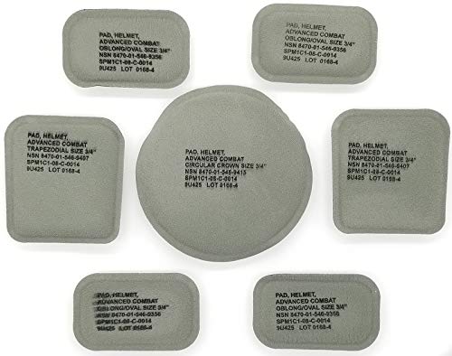 ACH Helmet & MICH Helmet Replacement Suspension Pad set 7 Pieces Size 6 Medium 3/4 Padding