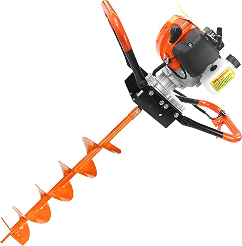 Neotec 52Cc 2-Stroke Gas Powered Earth Auger Post Fence Hole Digger Powerhead, Petrol Drill Borer For Garden & Lawn, Digging #TOP6