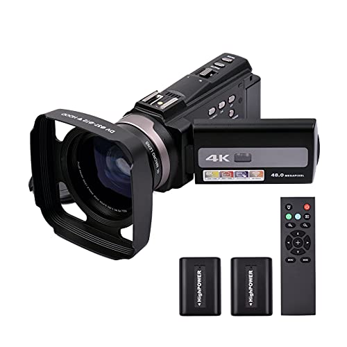 Funien 4K 60FPS Ultra HD Digitale Videokamera DV-Camcorder 48MP 16X Zoom 3-Zoll drehbarer LCD-Touchsn WiFi-Sharing IR…