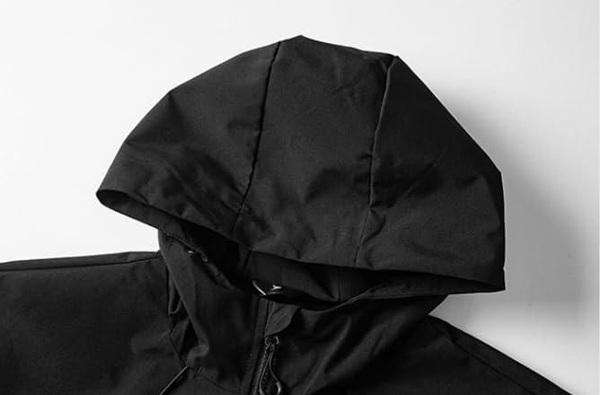 Mens Hooded Outdoor Hiking Jacket Windproof Waterproof Casual Shell Jackets Outerwear