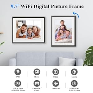 Wifidigitalpictureframe97inchdigitalphotowifismartdigitalframewithtouchscreen32gbmemorymotionsensorsendpicsandvideoviaappfromanywherebestgiftfortheimportantday Urban Country Home Decor Wifi digital picture frame 97 inch digital photo wifi smart digital frame with touch screen 32gb memory motion sensor send pics and video via app from anywhere best gift for the important day urban country home decor