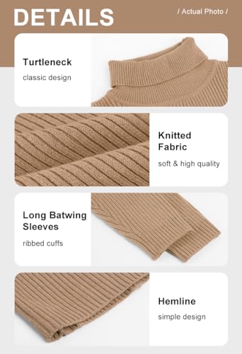 Image of chouyatou Women's Chunky 2 Piece Outfits Turtleneck Knit Sweater and Maxi Bodycon Skirt Sets