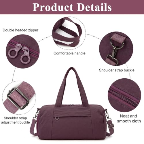Image of PALAY Gym Duffle Bag Waterproof Purple Weekend Travel Bag