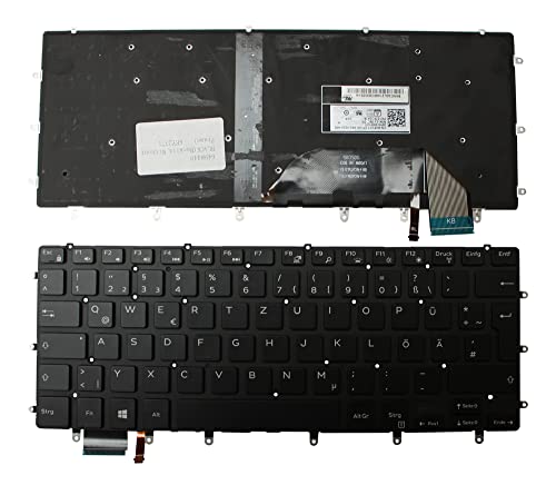 Clavier PC portable Dell NSK-LV1BC rétroéclairé allemand Windows 8 noir