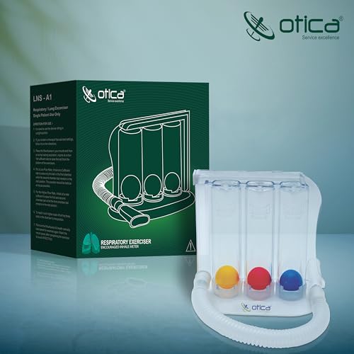 Image of OTICA 3 Ball Breathing Exercise, Spirometer, Lung Exerciser, Respirometer, Breath Measurement System | Hygienic Washable Spirometer (Pack Of 1) Detachable