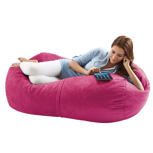 Jaxx Bean Bags Sofa Saxx Lounger, 4-Feet, Fuchsia Microsuede - //coolthings.us