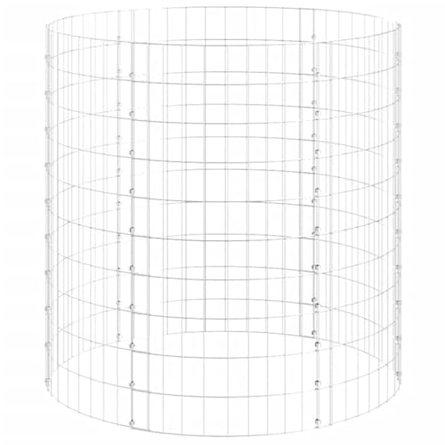vidaXL Gartenkomposter Ø100x100 cm Verzinkter Stahl, Komposter, Abfallkomposter, Gartenkompostbehälter, Kompostbehälter, Abfall-Komposter