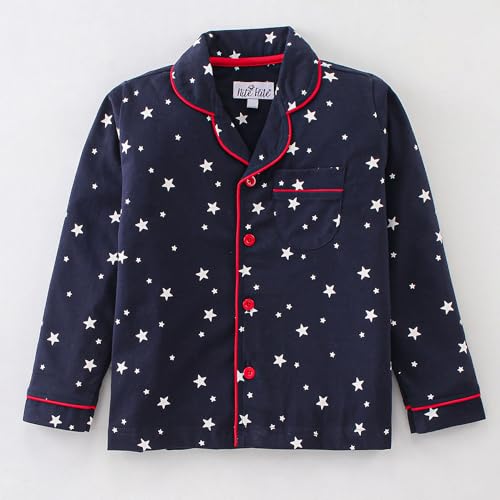Image of NITE FLITE Boy's Cotton Starred Top & Pajama Set