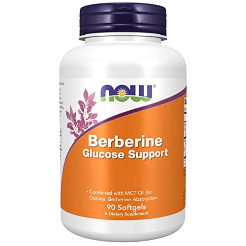 Now Foods, Berberine Glucose Support, Berberin HCl, 400mg, 90 Weichkapseln, Laborgeprüft, Glutenfrei, Sojafrei, Ohne Gentechnik