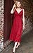 PRETTYGARDEN Women's 2025 Cross Neck Summer Sleeveless Tiered Maxi Dress Beach Tie Strap Smocked Long Dresses Pleated Sundress (Red,Large)