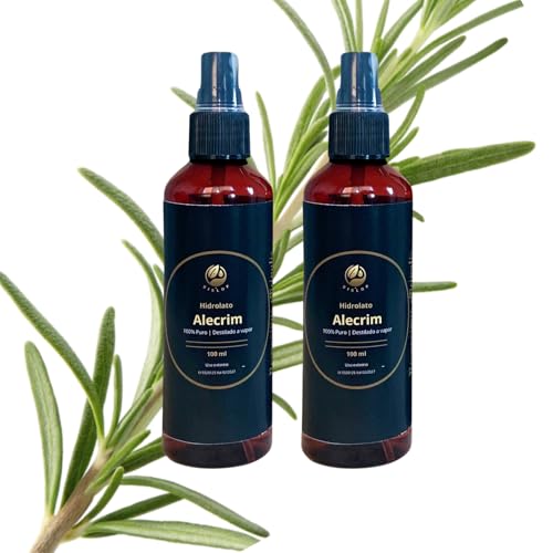 BISLOP Hidrolato de Romero 100% Puro Biológico - Agua de Romero para el Cabello - Estimulante Natural Crecimiento Capilar - Agua Floral - Romero para el Cabello - 2 x 100ml