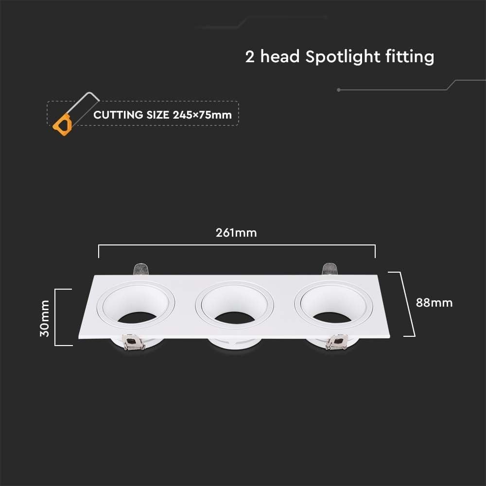 VT-441 Recessed LED Spotlight GU10 IP20 White - Image 3